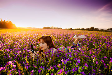 Image showing Girl talking on cellphone