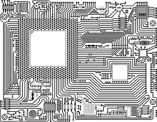 Image showing Tech industrial electronic circuit abstract background