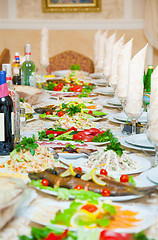 Image showing Table service for holiday