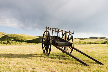 Image showing Old Wooden Cart