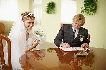 Image showing Solemn registration - wedding ceremony