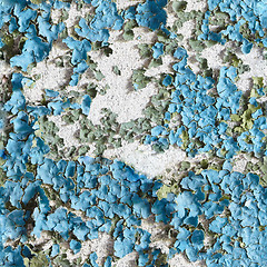 Image showing Seamless texture of the wall with peeling paint