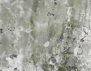 Image showing Concrete dirty green wall background