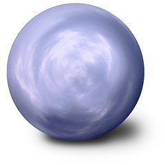 Image showing Spiritualistic blue ball on white background