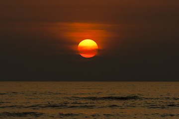 Image showing Sunset On The Sea