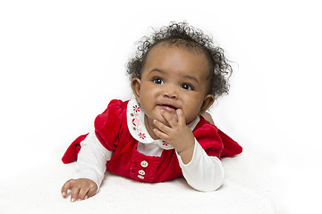 Image showing Amused baby girl