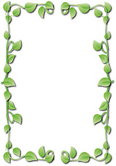 Image showing frame of green leaves