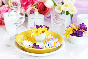 Image showing Easter place setting