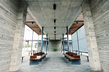 Image showing modern building indoor and chair 