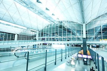 Image showing hall at airport in Hong Kong