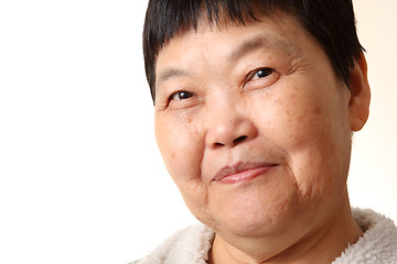 Image showing Studio Portrait Of Smiling Senior Woman 