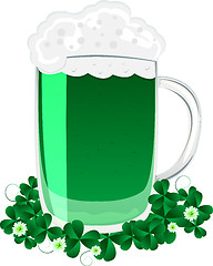 Image showing Green beer