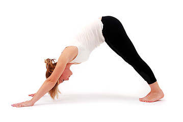 Image showing Beautiful girl practicing yoga