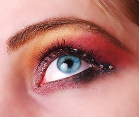 Image showing female eye with make up