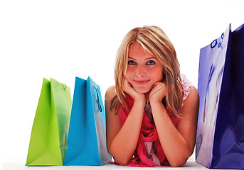 Image showing Shopping girl