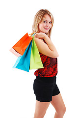 Image showing Shopping girl