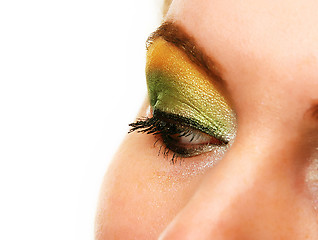 Image showing  female eye with make up