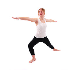 Image showing Beautiful girl practicing yoga