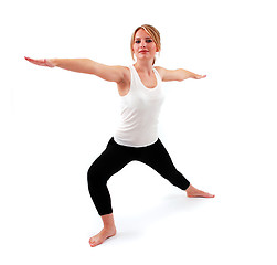 Image showing Beautiful girl practicing yoga