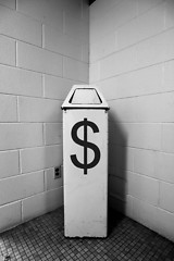 Image showing Money in the Garbage
