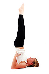 Image showing Beautiful girl practicing yoga