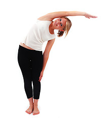 Image showing Beautiful girl practicing yoga