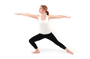 Image showing Beautiful girl practicing yoga