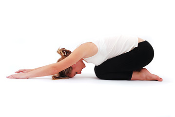 Image showing Beautiful girl practicing yoga
