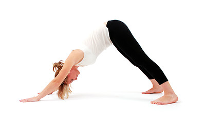 Image showing Beautiful girl practicing yoga