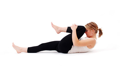 Image showing Beautiful girl practicing yoga