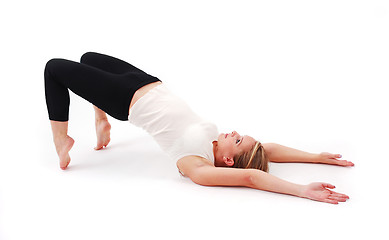 Image showing Beautiful girl practicing yoga