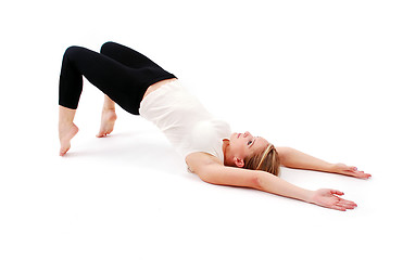 Image showing Beautiful girl practicing yoga