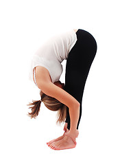 Image showing Beautiful girl practicing yoga