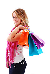 Image showing Shopping girl