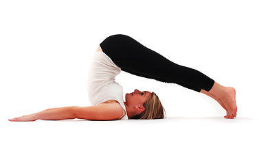 Image showing Beautiful girl practicing yoga