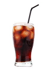 Image showing Glass of cola with ice 