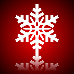 Image showing Snowflake close up 