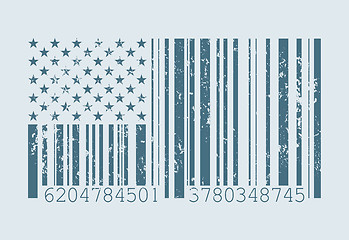 Image showing Barcode American flag