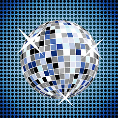 Image showing disco ball on blue background