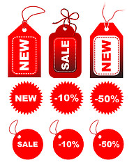 Image showing set of sale tags  