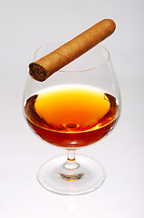 Image showing Glass of cognac 