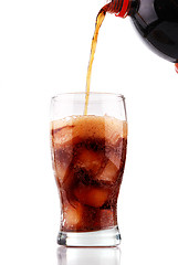 Image showing Glass of cola with ice 