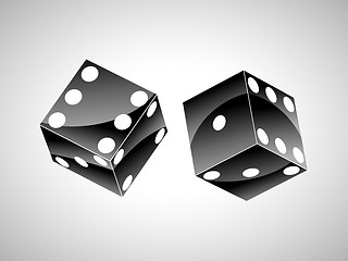 Image showing pair of black dice