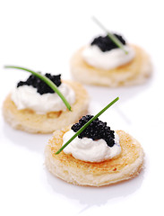 Image showing Appetizers with caviar 