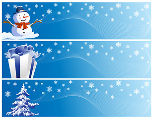 Image showing Set of three christmas banners  