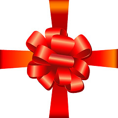 Image showing Big red holiday bow 