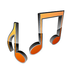 Image showing 3d music icons