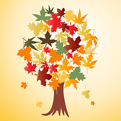 Image showing vector autumn tree