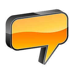 Image showing talk bubble 3d icon