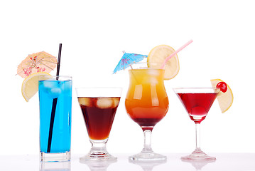Image showing Colorful cocktails 